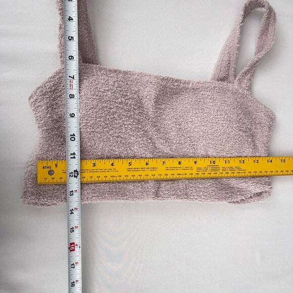 Gilly Hicks Cozy Knit‎ Square Neck Brallete Low Back In Light Pink Medium - Picture 7 of 8